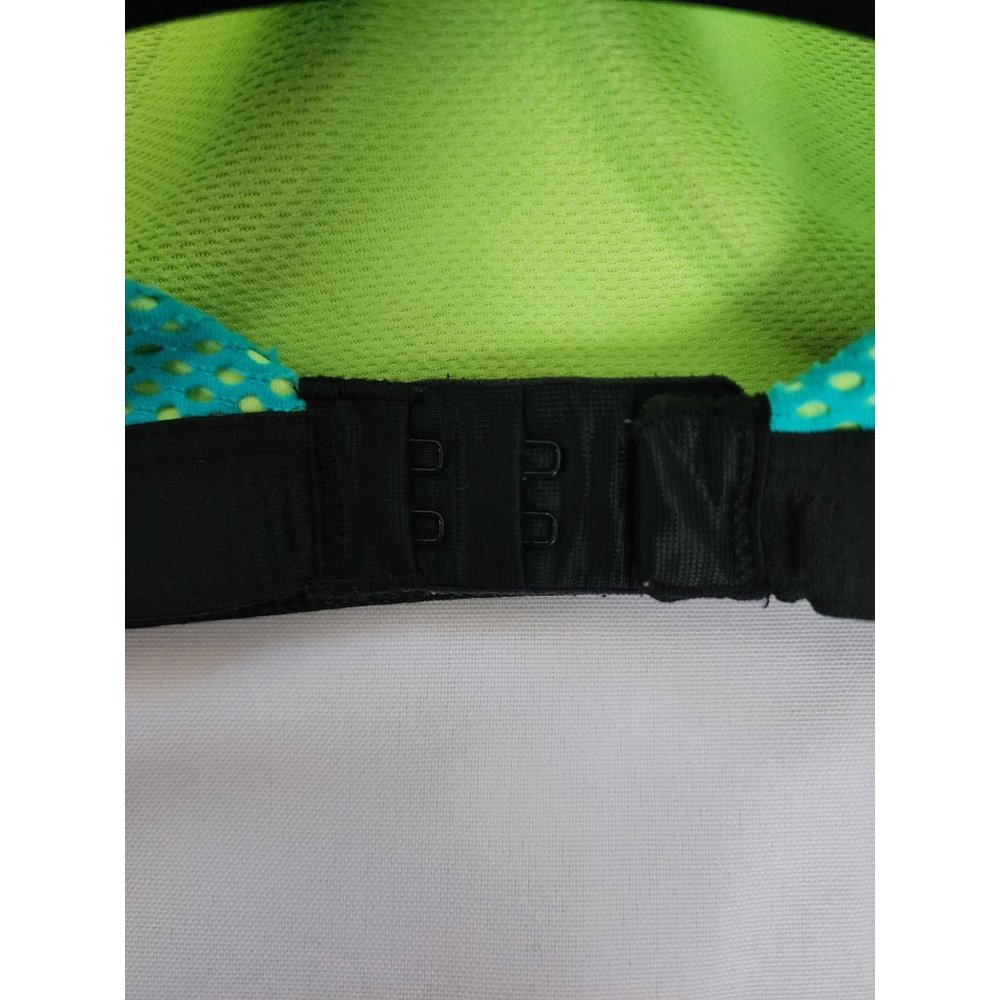 Victoria's Secret Women's Activewear Auqa Teal/Lime Green VSX Sports Bra Sz 34D - Picture 6 of 9